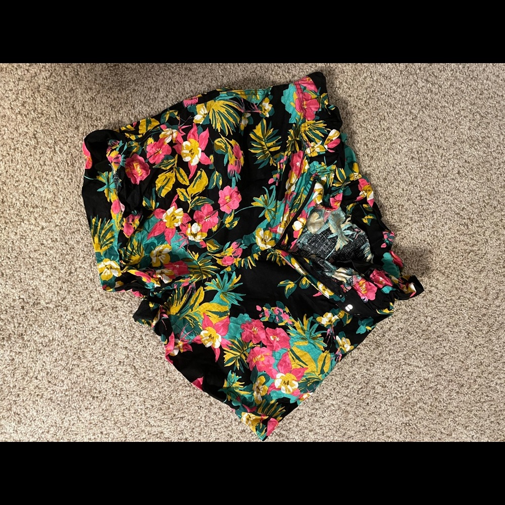 Express x rocky barnes floral shorts